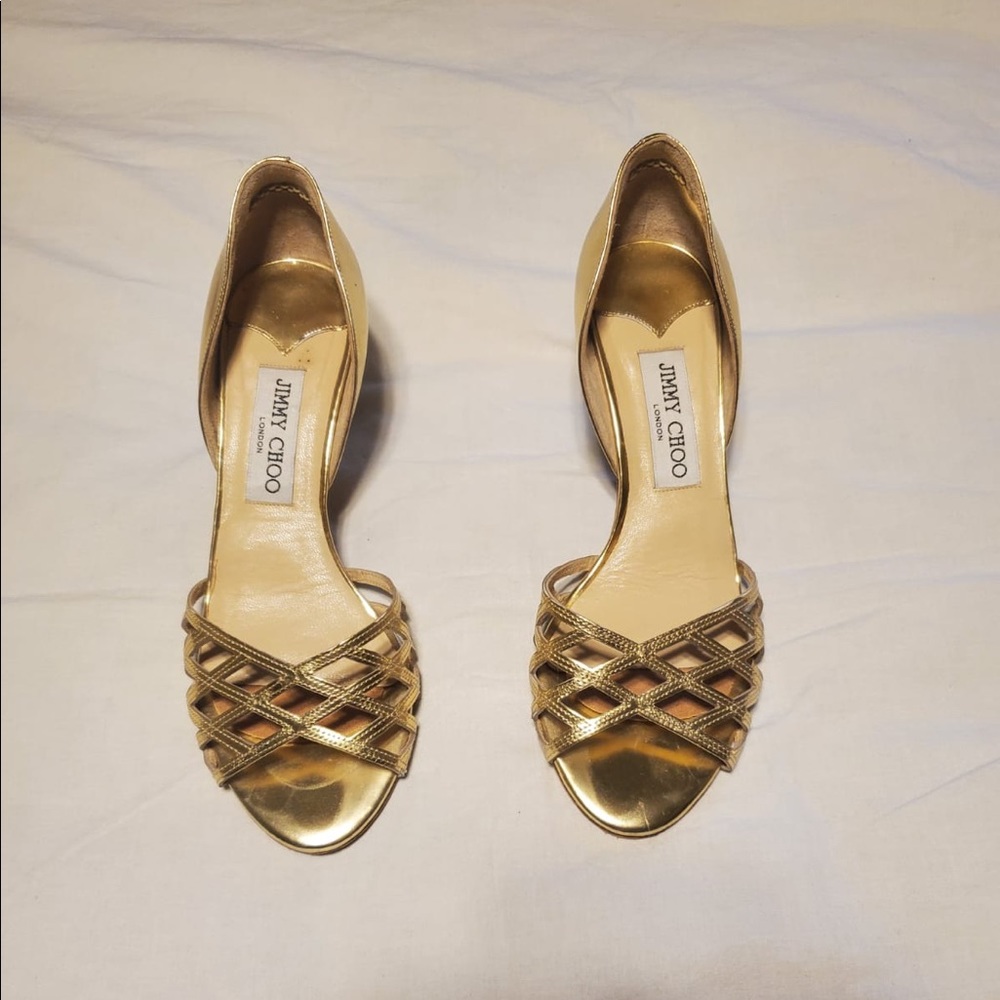 Gold Jimmy Choo Heels